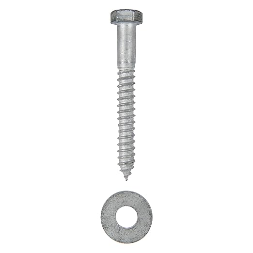 1/2 x 3-1/2 (25 Pack) Lag Screw Kit, 25 Screws and 25 washers, Hot Dip Galvanized, Meets ASME B18.2.1 Industrial/Commercial Grade by Makers Bolt