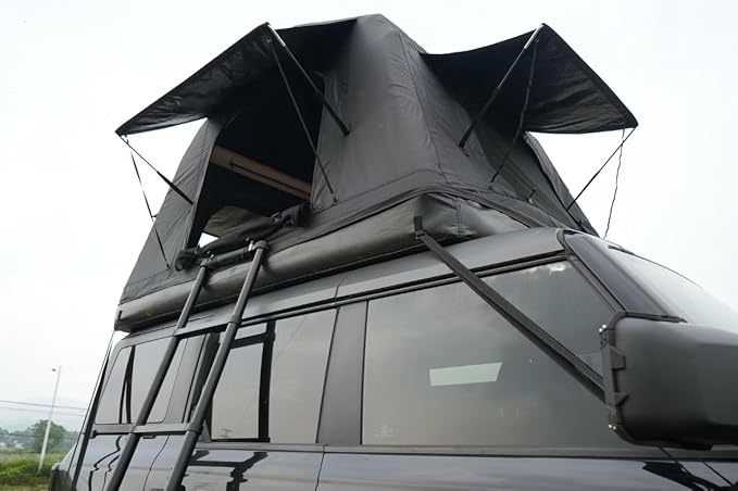 Foldable 2-3 People Amphibious Inflatable Car Roof Top Tent for Camping Outdoor Glamping Camping Tent for SUV,Truck and Universal Auto Self-Driving Touring Without Ladder