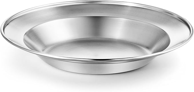 Wealers Unique Complete Messware Kit Polished Stainless Steel Dishes Set| Tableware| Dinnerware| Camping| Buffet| Includes - Cups | Plates| Bowls| Cutlery| Comes in Mesh Bags (4 Person Set)