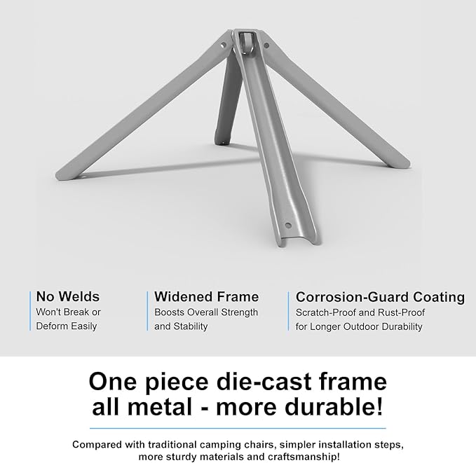 Camping Chairs for Adults, Supports 600 Lbs Lightweight Folding Camping Chair, Collapses to Size of Water Bottle Portable Camping Chair for Outdoor, Beach, Lawn, Travel, Picnics