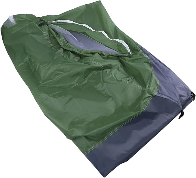 Ultralight Backpacking Tent Single Person Double Door Camping Shelter with Waterproof Oxford Fabric Fiberglass Poles Mesh Ventilation Screen Rain Fly Carry Bag for Outdoor Hiking