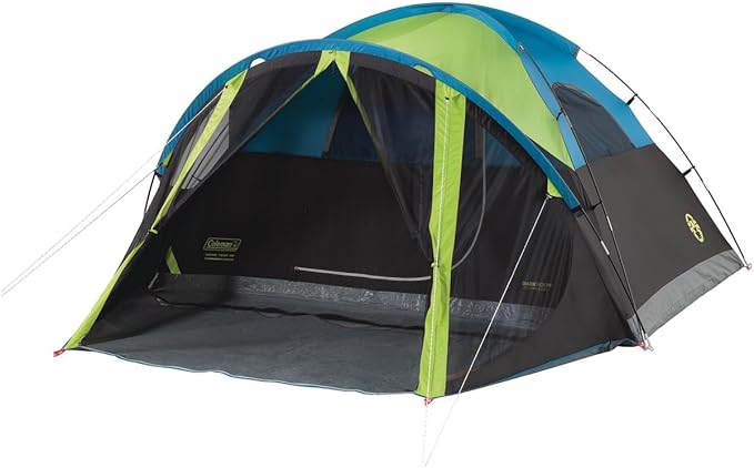 Coleman Carlsbad Dark Room Tent with Screened Porch, 4/6 Person Tent Blocks 90% of Sunlight to Keep Inside Cool, Weatherproof Shelter with Easy Setup, Made of PFAS-Free Materials