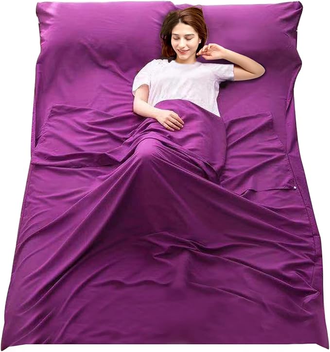 Sleeping Bag Liner Camping Travel Home Bed Sheet Lightweight Breathable Hotel Compact Sacks