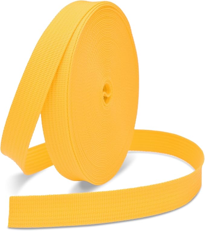 CooBigo Polypropylene Webbing Strap 3/4" Durable Poly Strapping 12 Yards 3/4 inch Wide Webbing Strap for Backbag,Pool Solar Cover,DIY Crafting,Pet Collar,Outdoor Gear