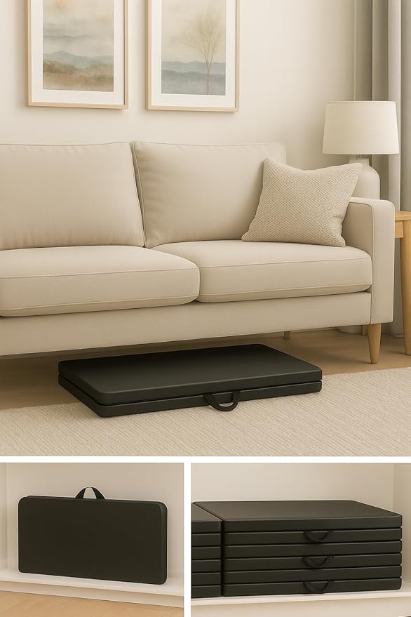 BTEXPERT 34" Bi-Folding Commercial Fold in Half Square Table Heavy Duty Portable Plastic Dining Card Table w Handle for Indoor Outdoor Kitchen Party Wedding Event Black Set of 2