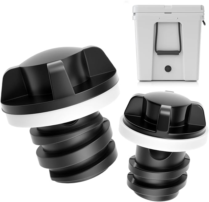 SDTC Tech 2 Pack Cooler Drain Plug, Large & Small Replacement Accessories Compatible with RT-IC 20QT/45QT/65QT & Ye-ti ROA-die/Tundra/Tank Coolers