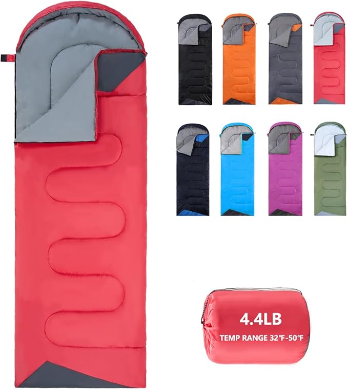 Sleeping Bags for Adults Cold Weather - 20 Degree Big&Tall Size Backpacking Lightweight Waterproof for Girls Boys Mens Teen Women for Camping Hiking Outdoor Travel Hunting with Compression Bags