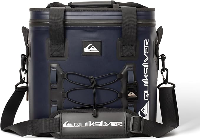 Quiksilver Welded Bungee Backpack Cooler, 30L/36 Cans, 48-72 Hours Insulation, Leakproof & Waterproof IPX7 Rated, Heavy-Duty 600D TPU, Adjustable Straps