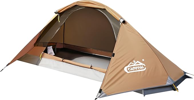1 Person Tent for Camping Hiking Mountain Hunting Backpacking Tents 4 Season Resistance to Windproof Rainproof and Waterproof
