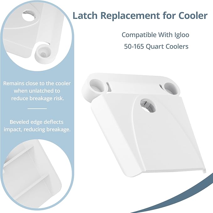 Latch Posts and Screws for Cooler, Compatible with Igloo 50-165 Qt Coolers,High Strength Cooler Latch Replacement Parts