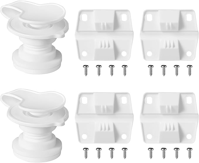 Cooler Replacement Parts Sets with Cooler Plastic Hinges, Cooler Standard Drain Plug Assembly (1" Shaft Length) & Stainless Steel Screws Kits Fit for Most Coleman Coolers