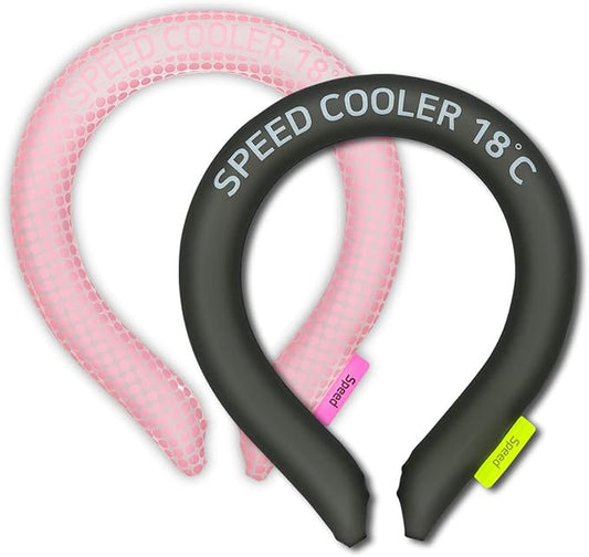 SpeedUSA Insta Speed Neck Coolers (2-Pack) (PinkDot & Darkgray)