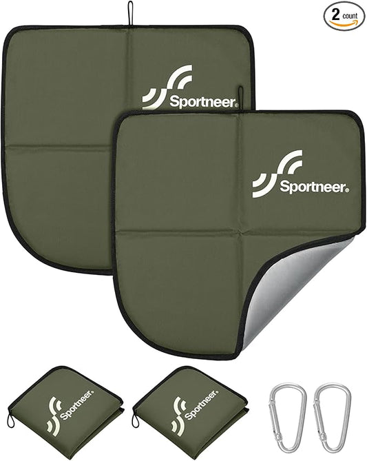Sportneer Sitting Pad: Lightweight Waterproof Folding Seat Pad for Backpacking, 15.75'' x 15.75'' Portable Camping Seat Mat for Hiking, Picnics Beach & Outdoor Use, 0.13lbs