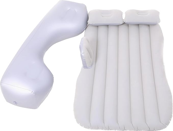 Inflatable Car Air Mattress Back Seat Bed with Air Pump,Thickened Portable Car Travel Sleeping Camping Air Mattress Blow Up Bed for Car Universal SUV