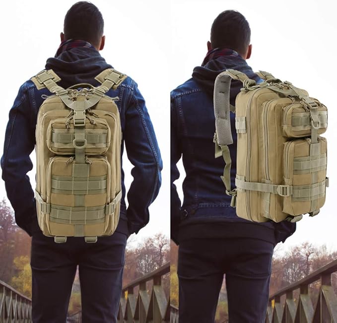 ROARING FIRE Military Tactical Assault Backpack, EDC Outdoor Backpack, Trekking Backpack, 30L Army Rucksack Molle Pack, Go Bag, Get Home Bag for EDC, Camping, Hiking