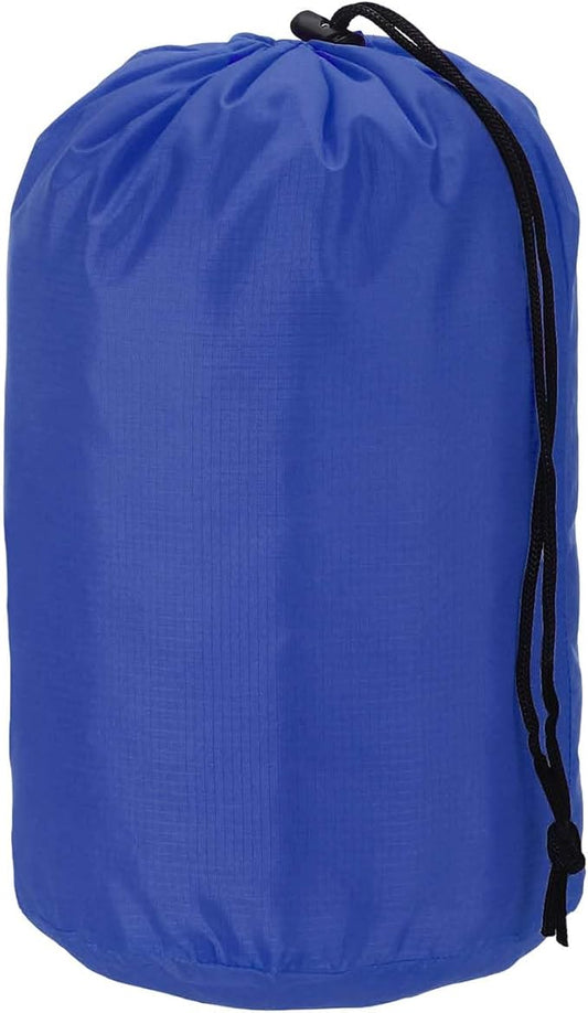 Stuff Sack, Nylon Waterproof Storage Sacks Portable Drawstring Dry Stuff Bag Gear Organization with Toggle, 5x10Inch Fit for Backpacking Camping Traveling Hiking(Dark Blue)