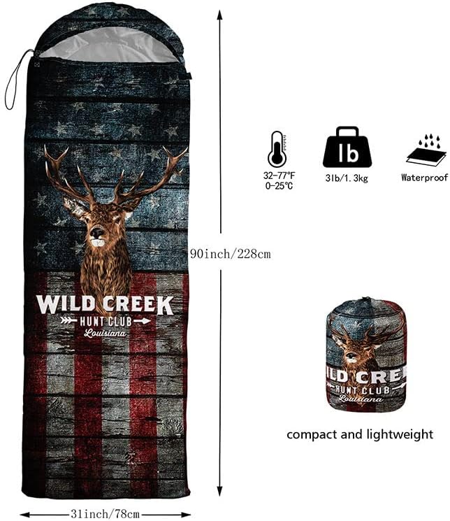 Sleeping Bag for Kids Adults,Brown Giraffe Fur Pattern-Lightweight Warm Portable Outdoor Indoor-Waterproof Cold Weather Resistant Sleeping Bag for Camping Hiking