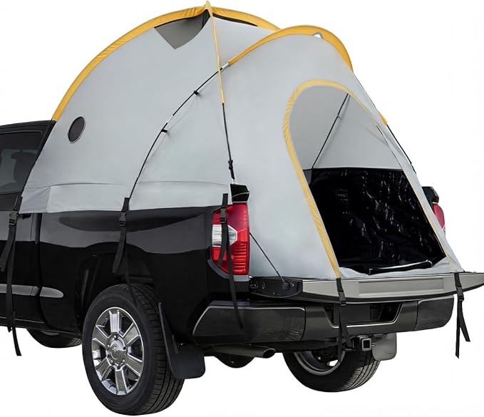 Truck Bed Tent with Awning Pickup Truck Tent for 5–8.2 ft Bed Waterproof PU3000 Oxford Camping Tent Portable Truck Camper for Chevy Silverado 1500 F150 Ram 1500