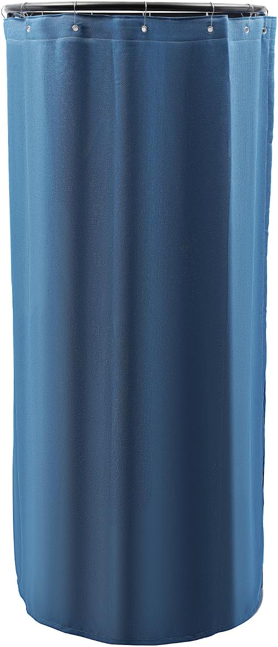 D-shaped Portable Changing Room Tent - Privacy Dressing Room for Indoor Outdoor House Office Shopping Mall (Blue)