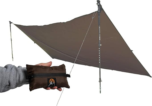 VIAM Outdoors | Baldy Ultralight Waterproof Tarp | 1.1oz Silpoly | Tan…