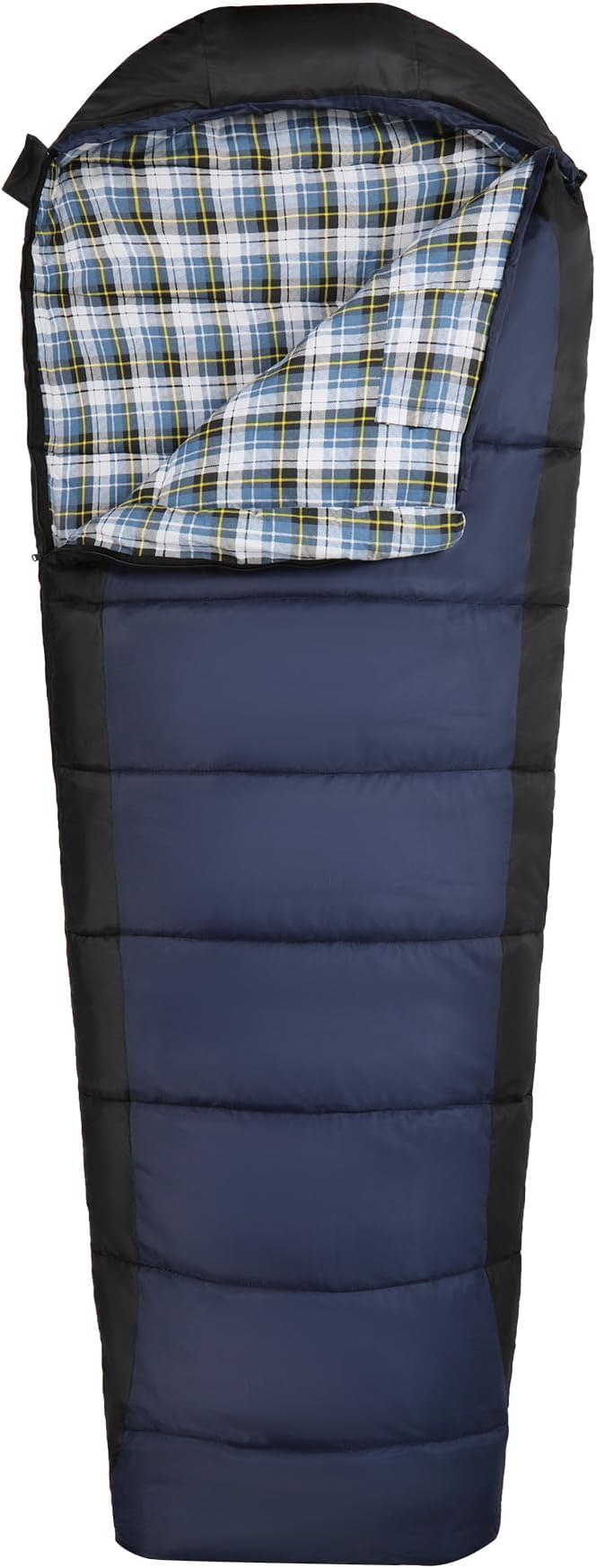 REDCAMP Cold Weather Mummy Sleeping Bag, Warm Flannel Cotton Sleeping Bag, 2 lbs/ 4 lbs Filling