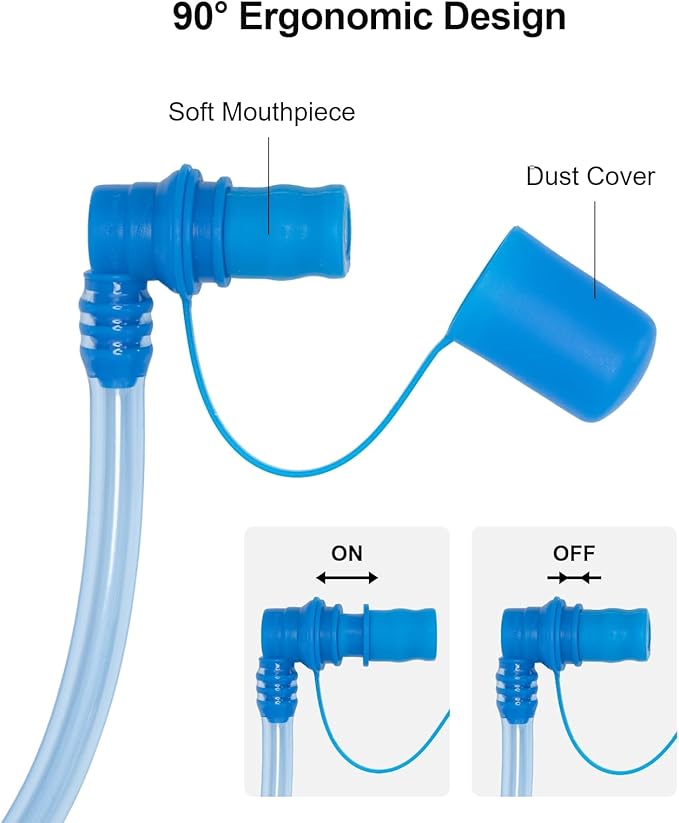 EVERFUN Hydration Bladder 2L/3L Water Reservoir for Hiking Backpack, Leak Proof Water Bladder with Detachable Hose & High Flow Ergonomic Bite Valve, Water Pouch for Cycling, Running