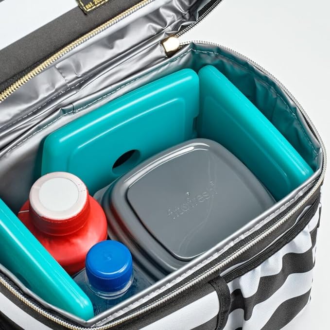 Cool Coolers by Fit + Fresh, Reusable & Long-Lasting Slim Ice Packs, Cold Packs for Lunch Boxes, Ice Packs for Lunch Bags, Green 8 Pack