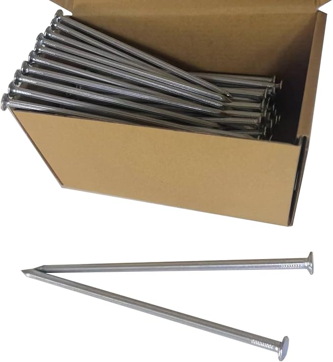 Metal Stakes, 6 Inch 144 Pcs Galvanized Landscape Spikes,Garden Nails for Turf,Weed Barriers,Tent and More