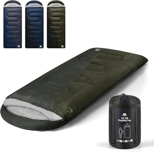 0 Degree XXL Sleeping Bags for Adults Cold Weather,Camping Sleeping Bag with Compression Sack for Winter Hiking, Hunting,Traveling