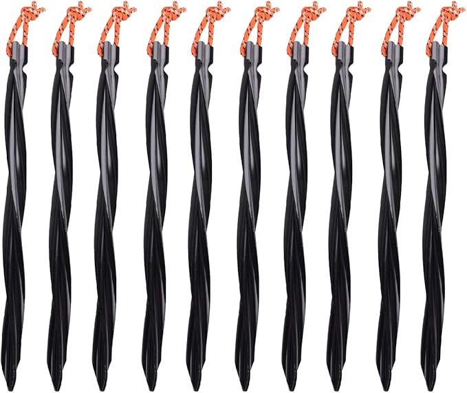 Azarxis Aluminum Tent Stakes Pegs Heavy Duty Lightweight for Camping Sand