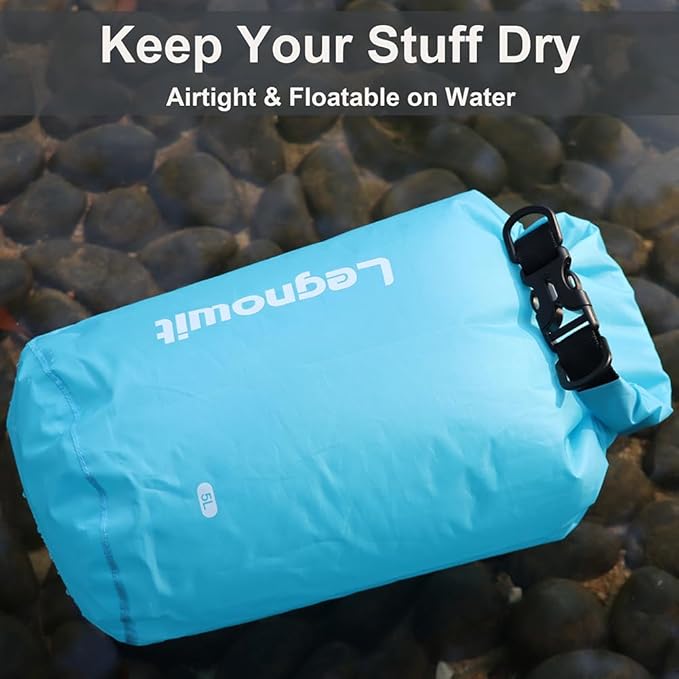Dry Bag, 3 Pack/5 Pack Waterproof Lightweight Small & Large Dry Sacks for Outdoor Camping, Backpacking, Kayaking, Boating, Travel and More