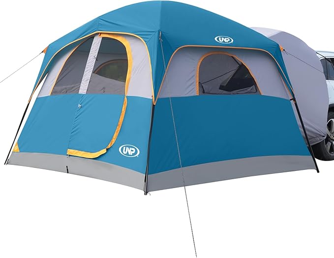 UNP SUV Tent for Camping, 6-Person SUV Tailgate Tent - Easy Set Up with Rainfly, 10'x9'x78in(H)