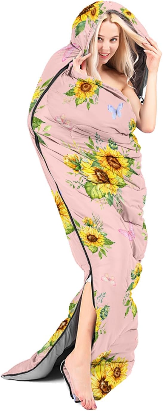 Sleeping Bags for Adults Kids,Backpacking Camping Sleeping Bag for Girls Boys Lightweight Waterproof Cold/Warm Weather Sleeping Bag for All Season