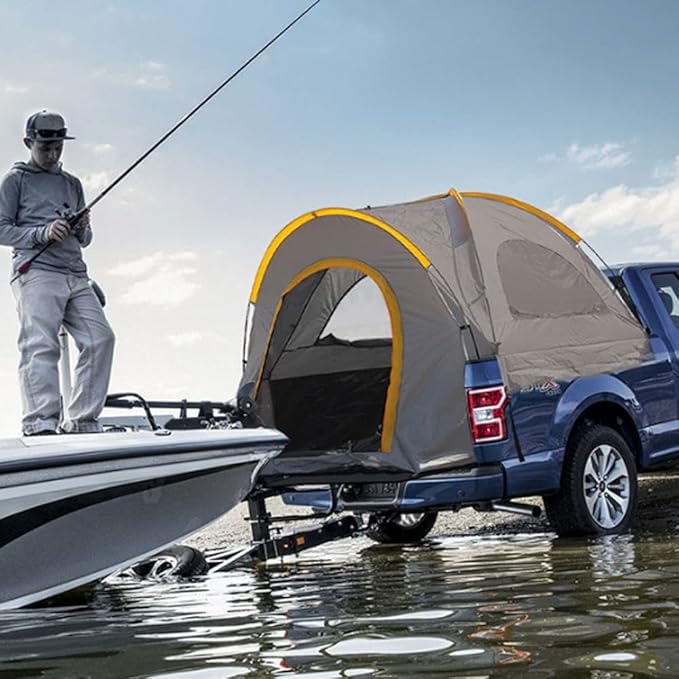 Car Tent Versatility Teardrop Awning Pickup Trucks Tour Portable Waterproof Car Rear Tent Sunshade Portable Shade Outside Camping Shelter Outdoor Car Tent Trailer Tent Roof Top for Beac