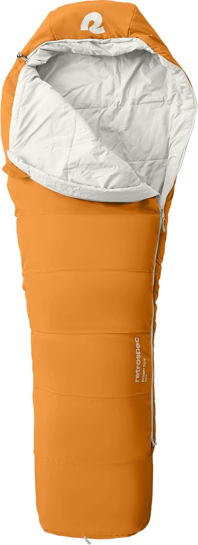 Retrospec Dream Mummy Sleeping Bag - 30°F Camping & Travel Essential Gear with Water - Resistant Shell & Synthetic Fill - Zippered Pocket & Stuff Sack
