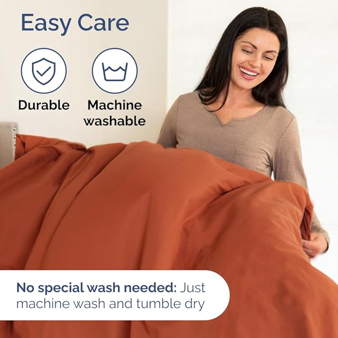 Flex Top Split Head King 4 Piece Sheet Set - Comfy Breathable & Cooling Bed Sheets Set - Hotel Luxury Bedding for Women, Men, Kids, Teens, Boys & Girls - Deep Pockets, Soft and Oeko-Tex - Terracotta