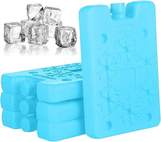 4pcs Ice Packs for Coolers, Refreezable Reusable Cooler Ice Pack, Icepacks for Bento Shipping Beach