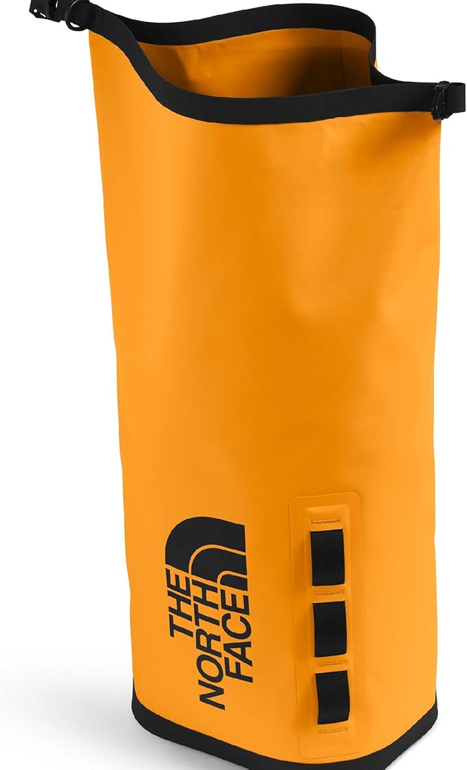 The North Face Base Camp Dry Bag - Roll-Top Waterproof Stuff Sack, Ideal for Camping Gear & Kayak Accessories, Summit Gold/TNF Black, 18 Liters