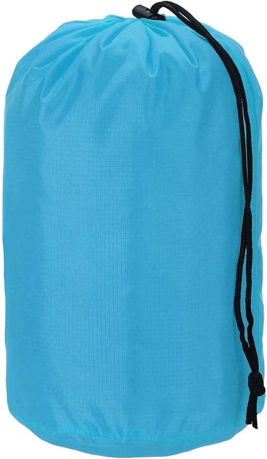 Stuff Sack, Nylon Waterproof Storage Sacks Portable Drawstring Dry Stuff Bag Gear Organization with Toggle, 5x10Inch Fit for Backpacking Camping Traveling Hiking(Blue)