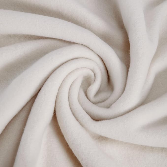 Fleece Throw Blankets 6 Pack Bulk Solid 50 x 60 inch Kids Blanket Lightweight Warm Soft for Pet Cozy Travel Blankets Airplane Small Throws Camping Gifts Cream Pink Room Decor