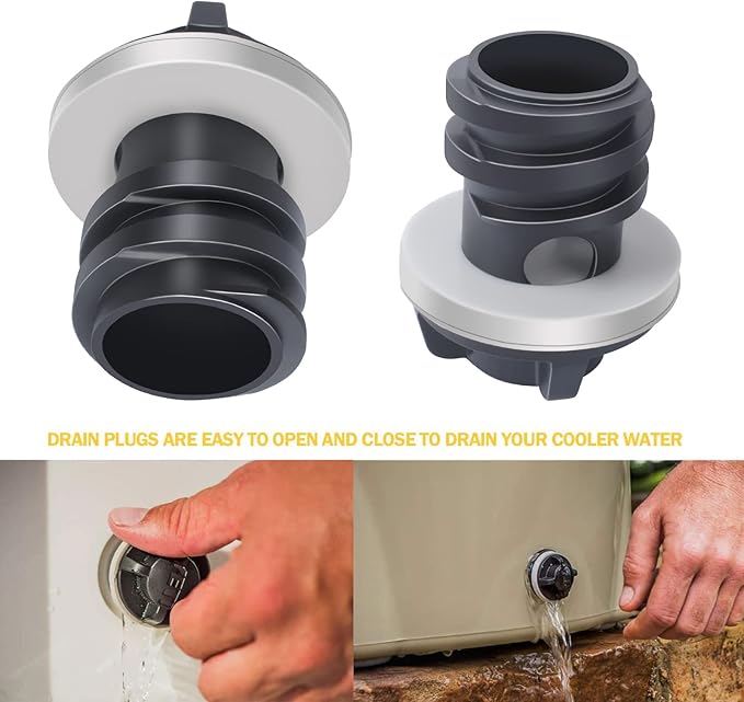 Cooler Plug for YETI, 2 Pack Cooler Drain Plug Replacement Compatible with Yeti's Line of Roadie, Tundra, and Tank & RTIC Coolers Leak-Proof Accessories, Small Size