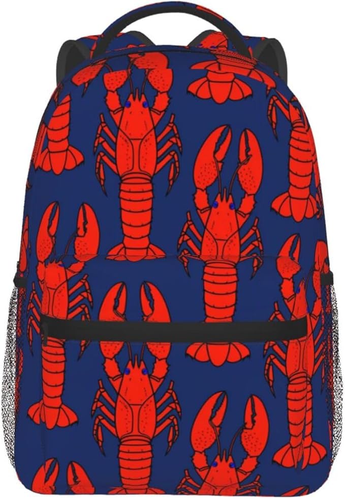 Rucksacks Lightweight Multipurpose Anti-Theft Red Lobster Shoulder Bag Large Capacity Business Computer Bag With Smooth Zippers