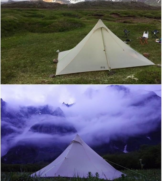 ASTA Gear Fengyin 2 Pyramid Tent,Portable Ultralight Tent Waterproof 1-2 Person for Outdoor,Camping,Hiking,Backpacking