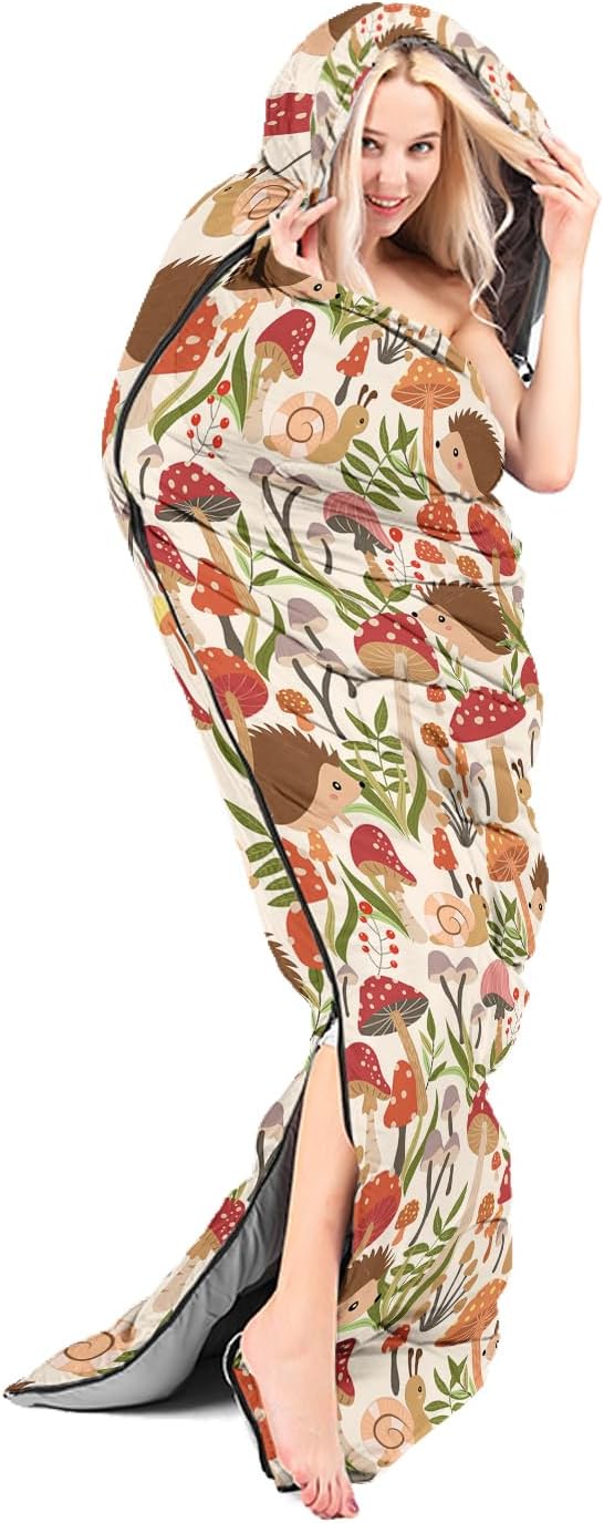 AILONEN Outer Space Astronaut Camping Sleeping Bags,Lightweight & Waterproof,3 Season Warm & Cool Weather,Cartoon Sleeping Bags for Kids,Boys Girls Travelling,Outdoors