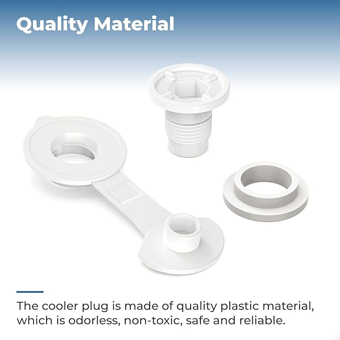Pokin Cooler Standard Drain Plug Assembly Replacement for Coleman Standard Coolers -1" Shaft Length,Part Number:R5214D607G