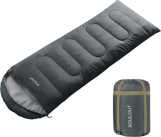 3-4 Season Sleeping Bag for Adults & Kids, Lightweight Warm Cold Weather Camping Bag with Waterproof Compression Sack – Portable for Hiking, Backpacking, Traveling & Outdoor Adventures