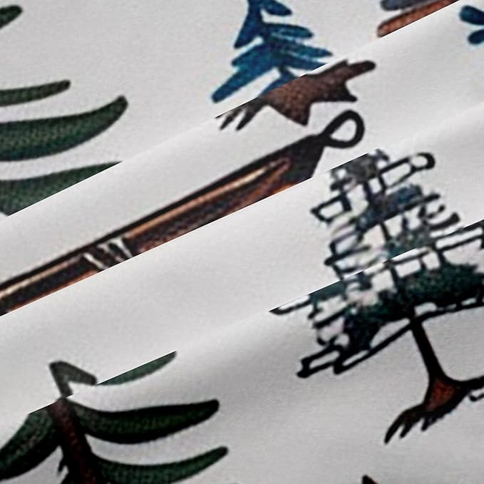 Feelyou RV Camping Camper Curtains for Bedroom Living Room Vintage Camping Blackout Darkening Drapes Tent Camper Window Treatments, 2 Panels 52 x 63 Inch Room Decor