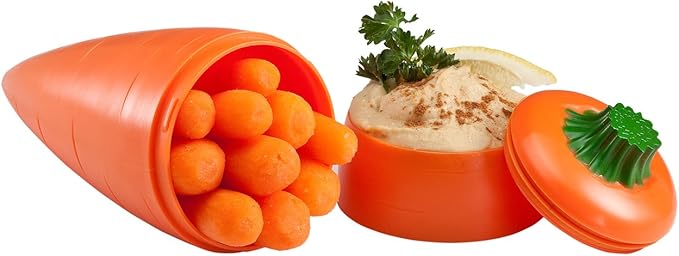 Hutzler Snack Attack Containers: Apple, Carrot, Grapes, Celery To-Go