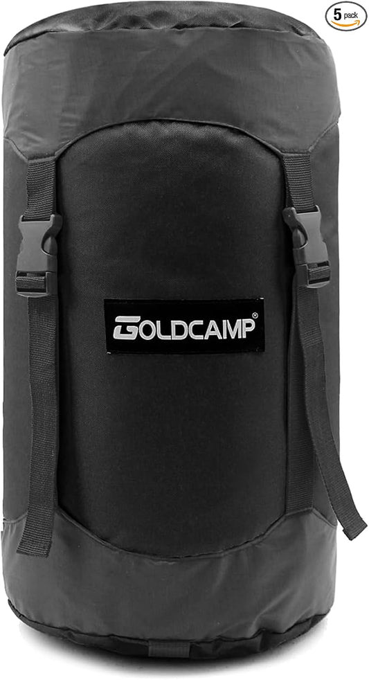 Outdoor Storage Stuff Sacks, Camping Gear Organizer (Black, L)
