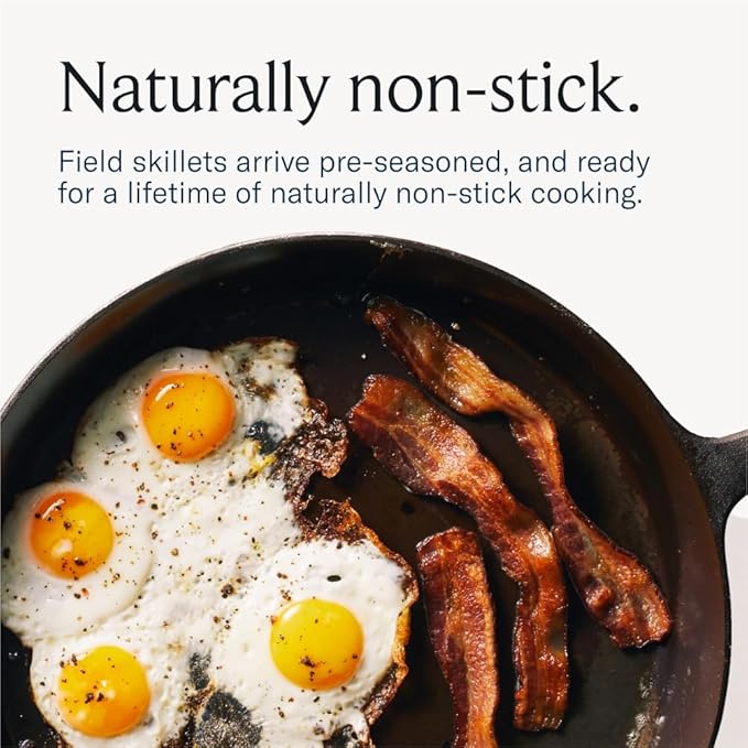 Field Company 6.75 Inch (Extra Small) Cast Iron Skillet – No.4, Perfect for 1 Serving, Lightweight & Smooth, Preseasoned with Organic Oil – Made in USA, Non-Toxic, Vintage Design